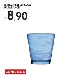 Bennet Pasabahce 6 bicchieri origami offerta