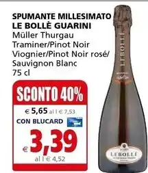Il Gigante Le bolle spumante millesimato guarini offerta