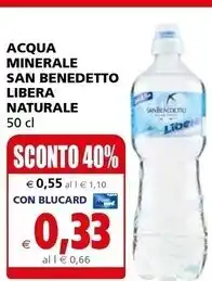 Il Gigante San benedetto acqua minerale libera naturale offerta