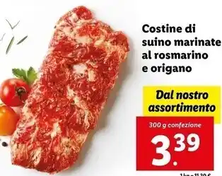 Lidl Costine di suino marinate al rosmarino e origano offerta