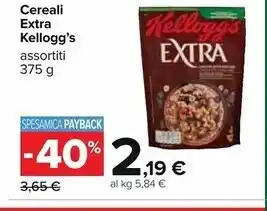 Carrefour Iper Kelloggs cereali extra offerta