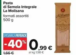 Carrefour Iper La molisana pasta di semola integrale offerta