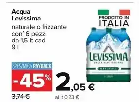 Carrefour Iper Levissima acqua offerta