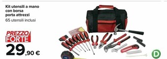 Kit utensili a mano con borsa porta attrezzi