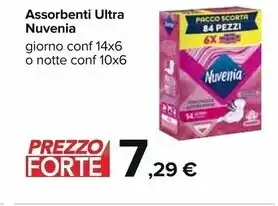 Carrefour Iper Nuvenia assorbenti ultra offerta