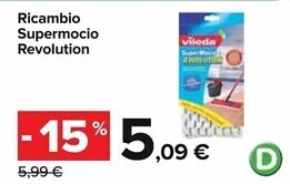 Carrefour Iper Vileda ricambio supermocio revolution offerta