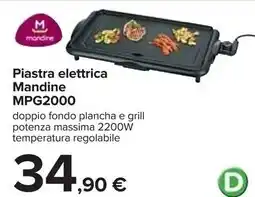 Carrefour Iper Mandine piastra elettrica mpg2000 offerta