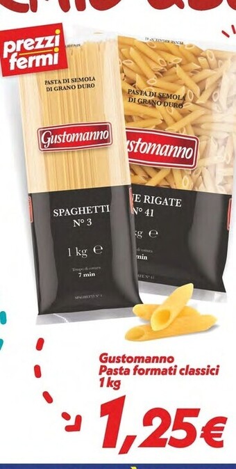 Iper Super Conveniente Gustomanno pasta formati classici offerta