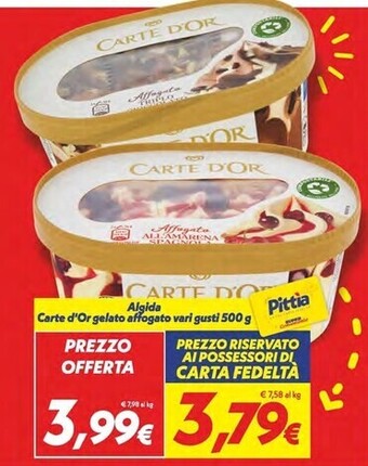 Algida carte d'or gelato affogato