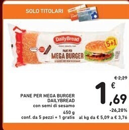 Spazio Conad Daily bread pane per mega burger offerta