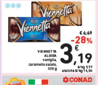 Spazio Conad VIENNETTA ALGIDA vaniglia 320 g offerta