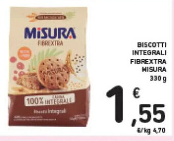 Spazio Conad BISCOTTI INTEGRALI FIBREXTRA MISURA 330 g offerta
