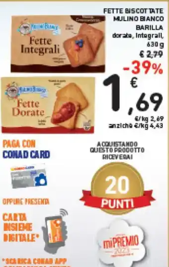 FETTE BISCOT TATE MULINO BIANCO Barilla 630 g