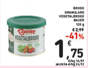 Spazio Conad BRODO GRANULARE VEGETALBRODO BAUER 120 g offerta