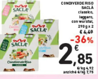Spazio Conad CONDIVERDE RISO SACLA 290 g x 2 offerta