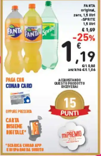 Spazio Conad FANTA original 1,5 litri offerta