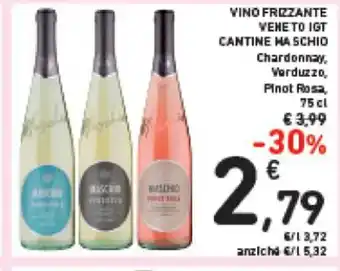 Spazio Conad VINO FRIZZANTE VENE TO IGT CANTINE MASCHIO 75 cl offerta