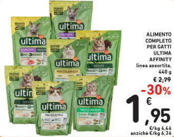 Spazio Conad ALIMENTO COMPLETO PER GATTI ULTIMA AFFINITY 440 g offerta
