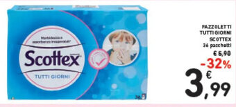 Spazio Conad FAZZOLETTI TUTTI GIORNI SCOTTEX 36 pacchetti offerta