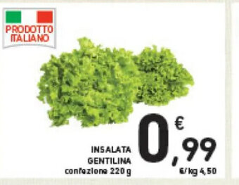 Spazio Conad INSALATA GENTILINA confezione 220 g offerta