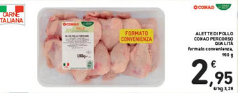 Spazio Conad ALETTE DI POLLO CONAD PERCORSO QUALITÀ 900 g offerta