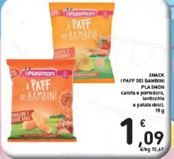 Spazio Conad SNACK IPAFF DEI BAMBINI PLASMON 15 g offerta