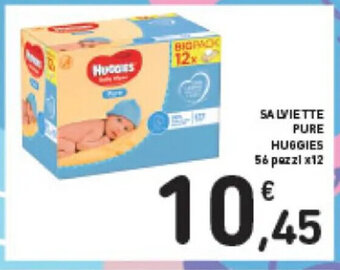 Spazio Conad SALVIETTE PURE HUGGIES 56 pezzi x12 offerta
