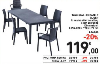 Spazio Conad TAVOLO ALLUNGABILE QUEEN offerta