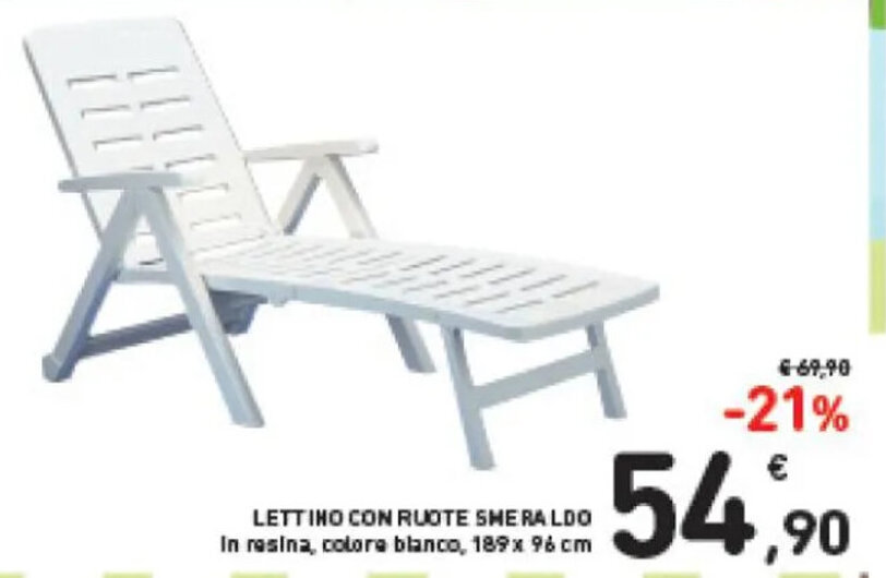 Spazio Conad LETTINO CON RUOTE SMERALDO offerta