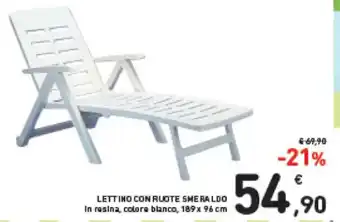 Spazio Conad LETTINO CON RUOTE SMERALDO offerta