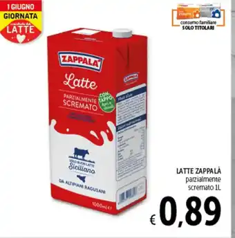 Spazio Conad LATTE ZAPPALÀ1 GIUGNO GIORNATA LATTE 1L offerta
