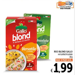 Spazio Conad RISO BLOND GALLO 1 kg offerta