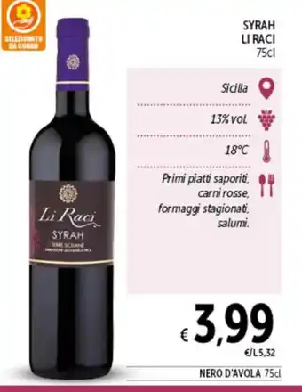 Spazio Conad SYRAH LI RACI 75cl offerta
