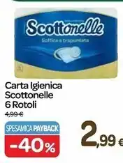 Carrefour Express Scottonelle carta igienica 6 rotoli offerta