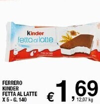Sigma Ferrero kinder fetta al latte offerta