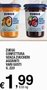 Sigma Zuegg confettura senza zuccheri aggiunti offerta