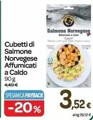 Carrefour Express Cubetti di salmone norvegese affumicati a caldo offerta