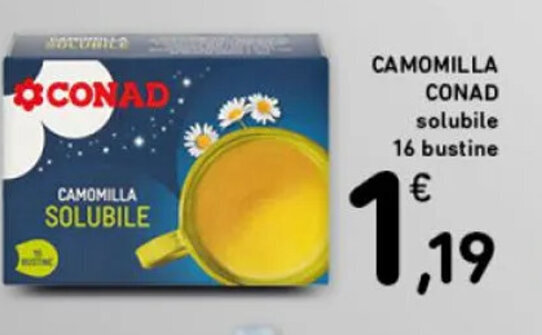 Spazio Conad CAMOMILLA CONAD solubile 16 bustine offerta