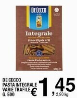 Sigma De cecco pasta integrale offerta