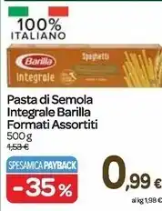 Carrefour Express Barilla pasta di semola integrale formati assortiti offerta