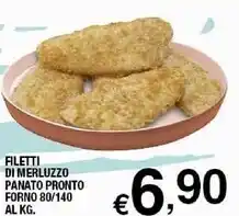 Filetti di merluzzo panato pronto forno 80/140