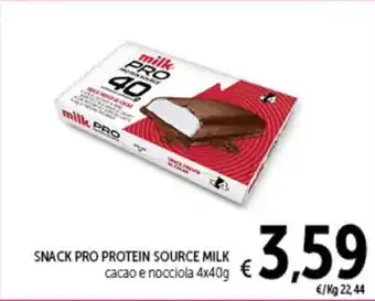 Spazio Conad SNACK PRO PROTEIN SOURCE MILK 4x40g offerta