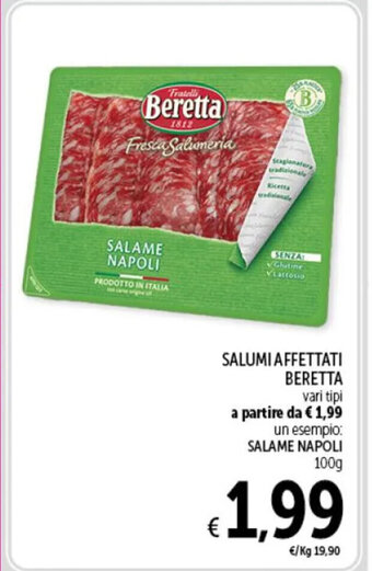 Spazio Conad SALUMI AFFETTATI BERETTA 100 g offerta