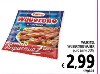 WURSTEL WUBERONE WUBER puro suino 500g