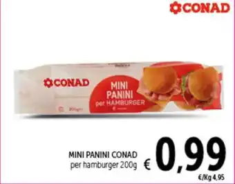 Spazio Conad MINI PANINI per HAMBURGER 200 g offerta
