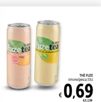 Spazio Conad THE FUZE limone/pesca 33cl offerta