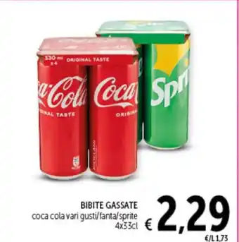 Spazio Conad BIBITE GASSATE 4x33cl offerta