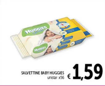 Spazio Conad SALVETTINE BABY HUGGIES unistar x56 offerta