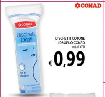 DISCHETTI COTONE IDROFILO CONAD orlati x70