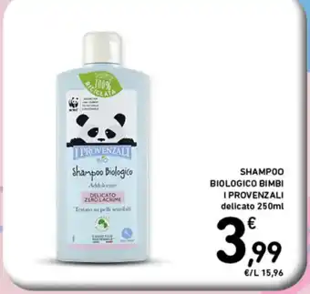 Spazio Conad SHAMPOO BIOLOGICO BIMBI I PROVENZALI delicato 250ml offerta